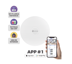 Hub Wi-Fi Para Sensores de Alarma / Soporta Hasta 32 Dispositivos / Configuración Mediante App EZVIZ / Protocolo Zigbee Para Vincular Accesorios / Alertas de Eventos Al Instante