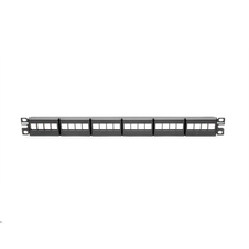 Panel de Parcheo Modular Keystone (Sin Conectores), de 24 Puertos, Identificación con Etiqueta Adhesiva, 1UR