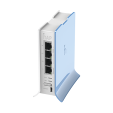 (hAP lite) 4 Puertos Fast Ethernet, Wi-Fi 2.4 GHz 802.11 b/g/n y base tipo Torre