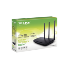 Router Inalámbrico 2.4 GHz, 450 Mbps, 3 antenas externas omnidireccional 5 dBi, 4 Puertos LAN 10/100 Mbps, 1 Puerto WAN 10/100 Mbps