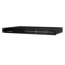 Switch EdgeMAX Administrable de 24 Puertos Gigabit con PoE+/PoE Pasivo 24V + 2 Puertos SFP