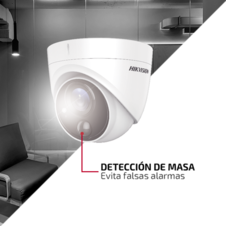 Cámara Turret FLASH TURBOHD(LED Blancos Intermitentes) / PIR (EVITA Falsas Alarmas) / 2 Megapixel / 20 mts IR EXIR / Exterior / Lente 2.8 mm / WDR / Ultra Baja Iluminación