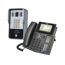 Kit de Vídeo Portero IP I31SDTL y teléfono IP X6, con 2 y 6 líneas SIP, video portero con cámara HD, relevador integrado, teclado numérico y lectora de tarjetas RFID para control de acceso, PoE
