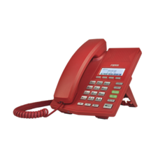 Teléfono IP soho color rojo para 2 lineas SIP voz HD y conferencia de 3 vías, PoE