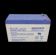 °batería 12v, °7 Amp/hora °recargable