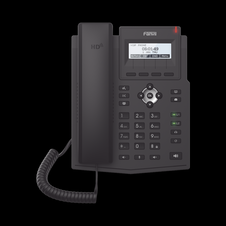 Teléfono IP empresarial para 2 lineas SIP con pantalla LCD, Códec Opus, conferencia de 3 vías, PoE.