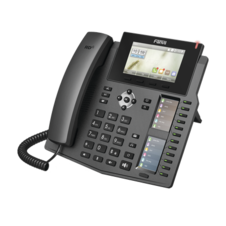 Teléfono IP empresarial para 6 líneas SIP, Voz HD, 3 Pantallas LCD a Color, 12 teclas BLF, PoE