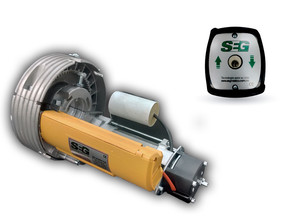Kit operador de cortina seg 200kg con freno roll y key lector eko overlay