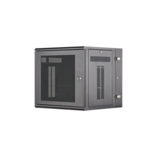 Gabinete PanZone de Montaje en Pared, de 19in, Puerta Perforada, 12 UR, Color Negro