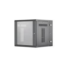 Gabinete PanZone de Montaje en Pared, de 19in, Puerta con Ventana, 12 UR, Color Negro