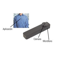 Camara Oculta en Botón de camisa, resolución de grabación 640 x 480 Pixeles