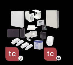 Kit de Sistema de Alarma con Sensores Cableados y Modulo de Automatizacion Z-Wave