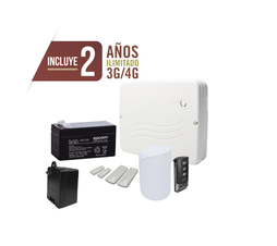 KIT Alarma Cloud Híbrido/Comunicador 4G Lte Integrado/8 Zonas Cableadas, 32 Inalambricas /Programación 100% vía WEB