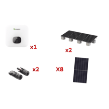 Kit Solar Interconexion / 5kW 220Vca / Inversor GROWATT / Montaje Incluido