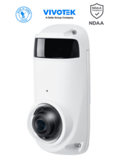 Cámara IP panorámica exterior de 5 MP con visión 180º, Smart IR 15 Mts, IP66, IK10, WDR Pro, Micrófono integrado, Deep Search IA, Smart VCA,Trend Micro, Smart Stream III, NDAA, ONVIF
