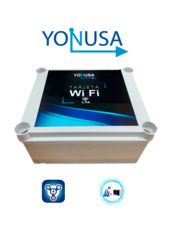 Módulo Wifi Lite compatible con energizadores NG Modular, NG Convencional, Alta Frecuencia Anti Plantas y Doble Zona, Uso con aplicación gratuita Yonusa Plus compatible con sistemas iOS y Android para notificaciones de eventos.