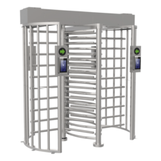 Torniquete DOBLE (2 Carriles) de Cuerpo Completo Bidireccional / Exterior / Acero Inoxidable SUS304 / 30 Personas por Minuto / Compatible con Reconocimiento Facial (Terminal no Incluida)