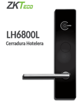 Cerradura Izquierda para Hotel con Tecnología MIFARE 13.56 MHz, Compatible con Puertas de 35 a 45 mm de Grosor, Fabricada en Aleación de Zinc, Capacidad de Registro de 224 Eventos