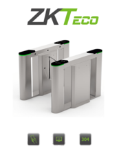 Barrera Peatonal Tipo Flap Bidirecc. / 2 Chasis Acero SUS304 / Aletas de Acrílico