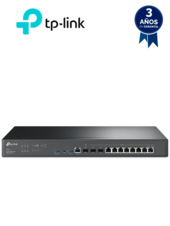 Router VPN Omada, 1 puerto WAN 10G SFP+, 1 puerto WAN/LAN 10G SFP+, 1 puerto WAN/LAN 1G SFP+, 8 puertos WAN/LAN GE, ZTP, Administracion Centralizada, Secure VPN, Firewall potente, Filtrado de IP/MAC/URL, enlace IP-MAC #TP9