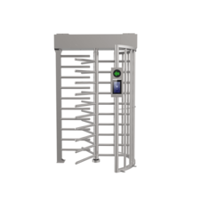 Torniquete SENCILLO (1 Carril) de Cuerpo Completo Bidireccional / Exterior / Acero Inoxidable SUS304 / 30 Personas por Minuto / Compatible con Reconocimiento Facial (Terminal no Incluida)