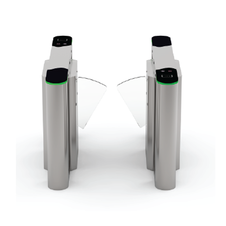 Barrera Peatonal Tipo Flap Bidirecc. / 2 Chasis Acero SUS304 / Aletas de Acrílico / Infrarrojos / Carril 60 cm