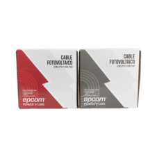 Kit de 2 rollos de 50 metros de cable fotovoltaico de cobre, rojo y negro, calibre 10 AWG (6mm²), Tipo PV, 1000/2000 V y 120°C.