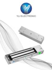 Paquete de Cerradura Magnética YM180NLED y MBK180UL para Puertas de Vidrio sin Marco