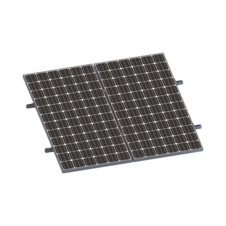 Kit De Minirieles Para Panel Solar Arreglo 1X2 Para Instalación Plano En Lámina