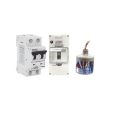 Kit de Centro de Carga Para Corriente Directa, Breaker de hasta 800 Vcc de 20 A con Supresor de Descargas Atmosféricas.