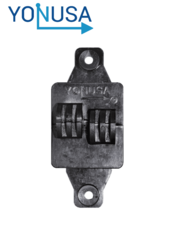 Aislador de paso cuadrado para cercas electricas, materiales polipropileno y policarbonato, proteccion contra rayos UV, agua, humedad y polvo/ Resistencia mecanica de 7.5 hasta 10.2 kg