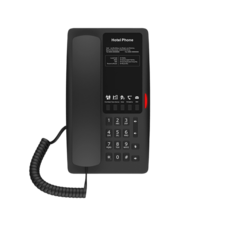 Teléfono IP WI-FI para Hotelería, Puerto USB-A para carga, 5 teclas programables para servicio rápido (Hotline), plantilla personalizable con PoE