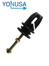 Aislador 3 en 1 realiza funcion de aislador Paso, esquina y tensor para cercos electricos / Resistente a la corrosión / Resistencia de tensión de 70 a 120 Kgs