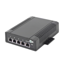 Switch 4 puertos PoE 802.3af/at 10/100/1000 Mb, Ent.12-36 Vcd, perfecto para aplicaciones solares