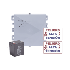 KIT de Energizador de 12,000Volts-1JOULES/2500 mts lineales de proteccion/Activado por Atenuación de voltaje,Corte de línea o Aterrizamiento de la línea/Integración a panel de Alarma.