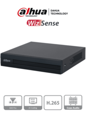 DVR de 8 Canales 1080p Lite WizSense y Cooper-I. Soporta H.265+, hasta 10 canales IP, y 4 canales con SMD Plus para detección avanzada. Incluye búsqueda inteligente de personas y vehículos y codificación inteligente
