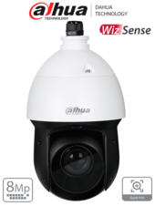 Cámara IP PTZ de 8 MP / WizSense/ 25x de Zoom óptico/ IR de 100 m/ H.265+/ WDR Real de 120 dB/ Protección perimetral/ Detección de rostros / SMD 4.0/ Ranura para MicroSD/ IP66/ E&S de Alarma y Audio/ #HL