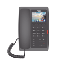 (H5W Color Negro)Teléfono IP WiFi para Hotelería, profesional de gama alta con pantalla LCD de 3.5 pulgadas a color, 6 teclas programables para servicio rápido (Hotline) PoE