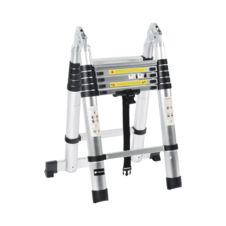 Escalera Telescópica de Aluminio Tipo Tijera de 1.9 + 1.9 Metros de Altura