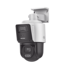 [TandemVu] PTZ IP 4 Megapixel con Cámara Panorámica 4 Megapixel / 4X Zoom / Dual Light (40 mts IR + 30 mts Luz Blanca) / ACUSENSE / IP66 / PoE+ / DARKFIGHTER / Micro SD / Incluye Base para Techo o Pared