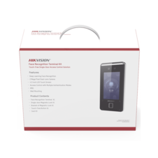 Kit de Control de Acceso TODO INCLUIDO con Lector de Rostros, QRs , Tarjetas y Huellas / 3,000 Rostros / Compatible con App Hik-Connect / Videoportero / Incluye Electroimán Botón de Salida y Montajes Z y L para imán / HIK-IA